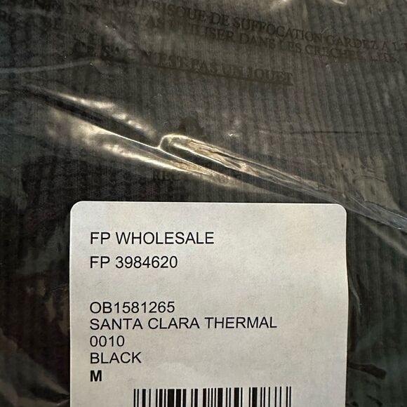 Free People Santa Clara thermal black NWT - Picture 7 of 10